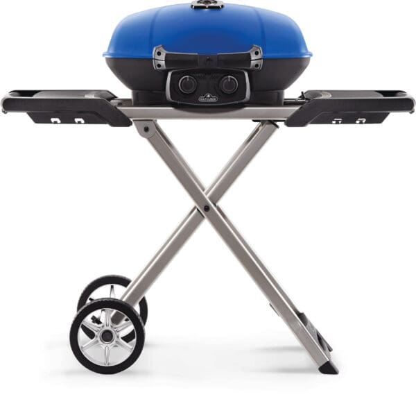 Napoleon - TravelQ™ 285X Portable Propane Gas Grill with Scissor Cart, Blue