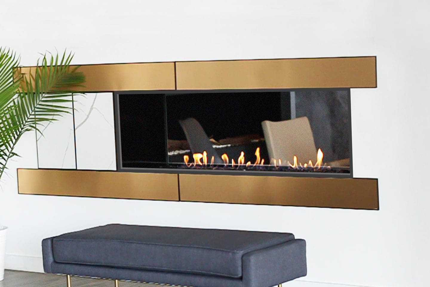 European Home - H Series Vent-Free Gas Fireplace | See Through - Image 3