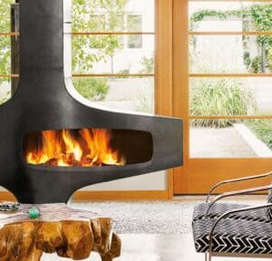 European Home - Heterofocus 1400 Indoor Standing Fireplace