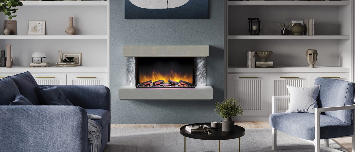 European Home - Milan Suite Electric Fireplace - Image 2