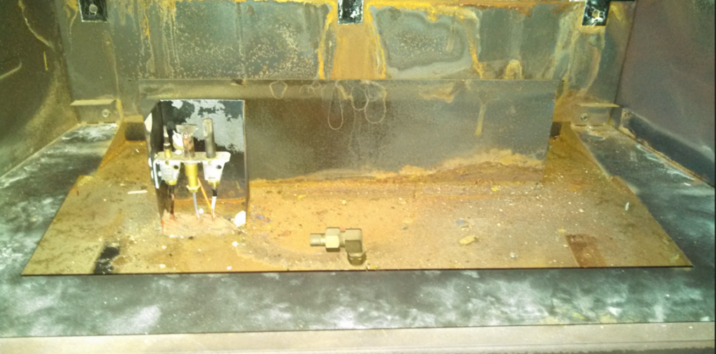 Rusted firebox