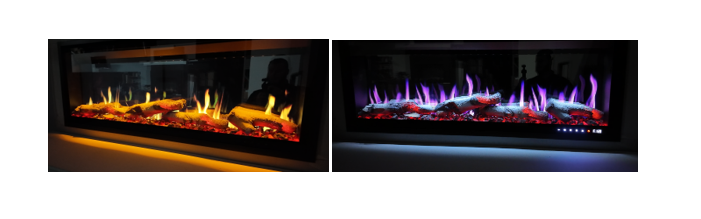 SimpliFire Allusion Edge Electric Fireplace Flame Colors