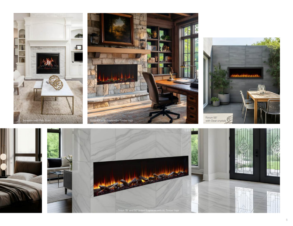 SimpliFire Electric Electric Fireplace Full Lineup