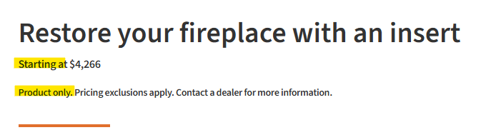 Fireplace Price